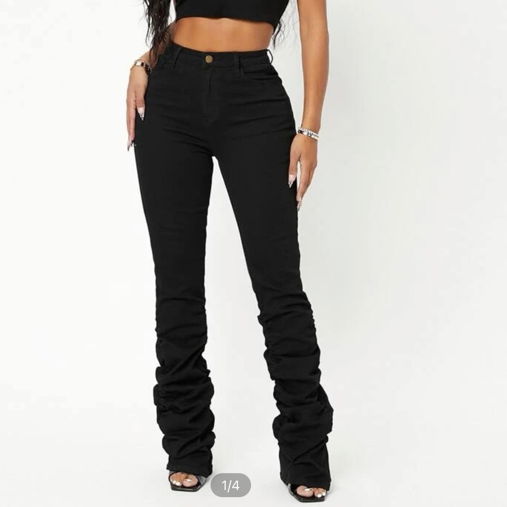 High Waisted Stacked Jeans